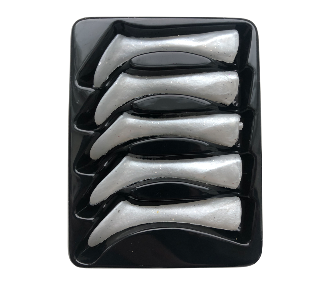 Headbanger Shad 11 Rep. tails, 5 pcs - Pearl White